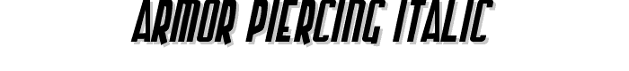 Armor Piercing Italic font